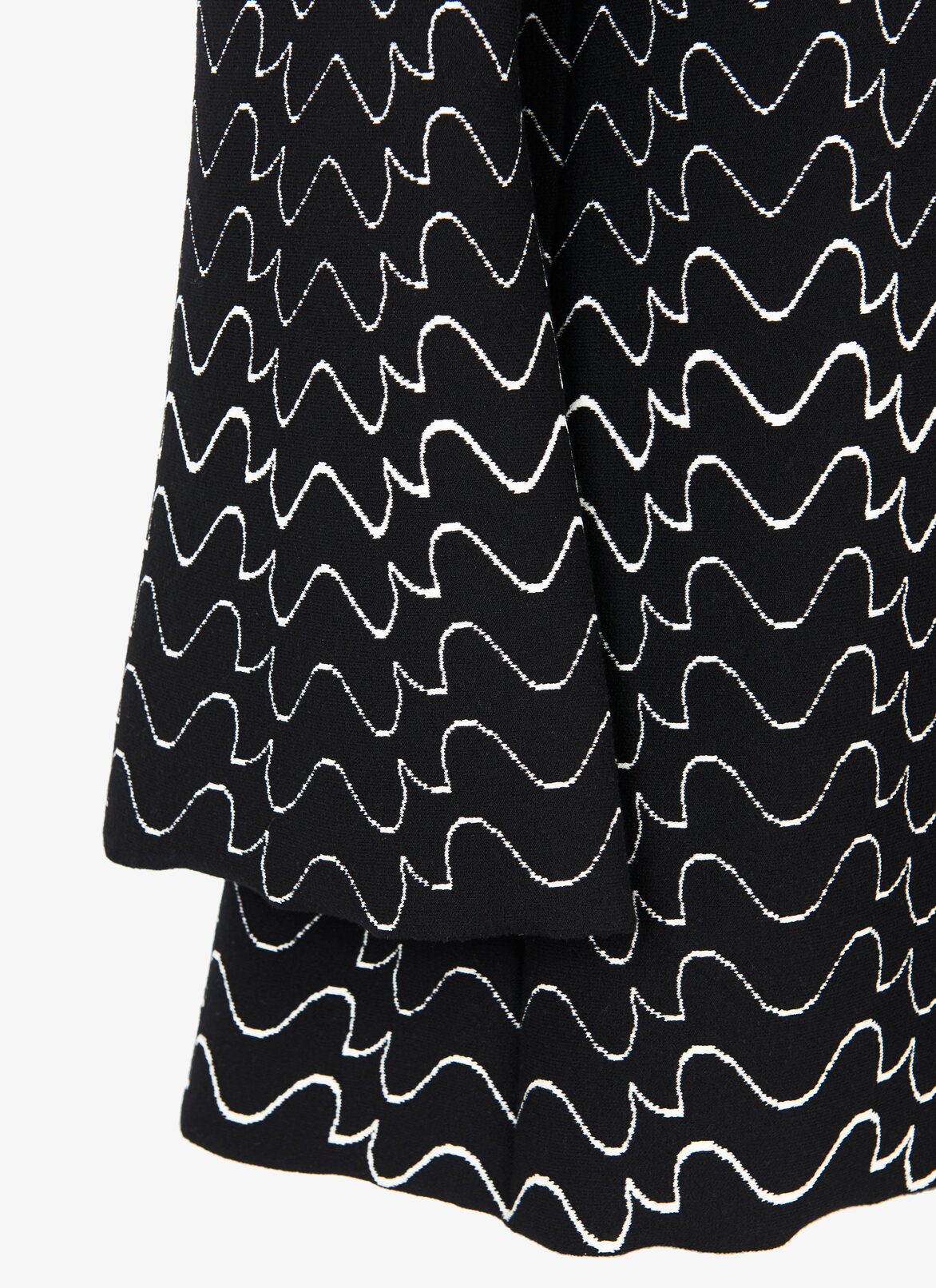 LONG SLEEVE TUNIC FILIGRANE BLACK/WHITE ALAÏA LONG SLEEVE TUNIC FILIGRANE BLACK/WHITE NERO/BIANCO